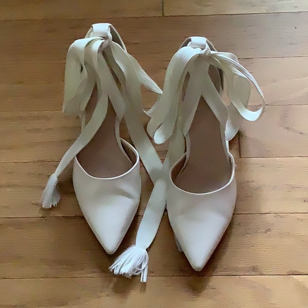 H&M Cream Pointed Toe Heels